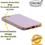 VAKIBO Golden Chrome Border Purple Coloured Soft TPU Back Cover Case With Camera Protection Suitable for iPhone 8