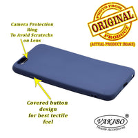 VAKIBO 1.2 MM Thick Blue Coloured Soft TPU Rubber Back Cover Case With Camera Protection Ring Suitable for Apple iPhone 6