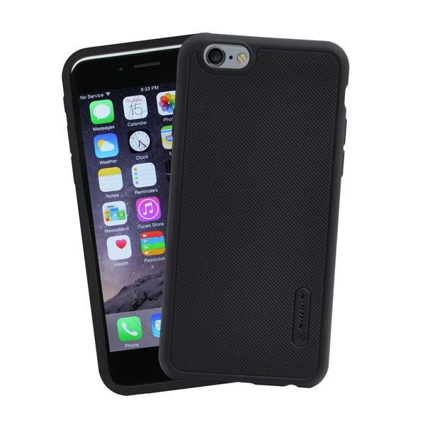 VAKIBO Niukin Dotted Design Black Coloured Soft TPU Rubber Back Cover Case With Camera Protection Ring Suitable for Apple iPhone 6