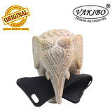 VAKIBO Niukin Dotted Design Black Coloured Soft TPU Rubber Back Cover Case With Camera Protection Ring Suitable for Apple iPhone 6