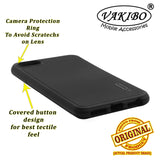 VAKIBO Niukin Dotted Design Black Coloured Soft TPU Rubber Back Cover Case With Camera Protection Ring Suitable for iPhone 8