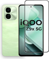 Super Premium Quality Tempered Glass Screen Guard Protector With Black Border Suitable For iQOO Z9X