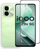 Super Premium Quality Tempered Glass Screen Guard Protector With Black Border Suitable For iQOO Z9X