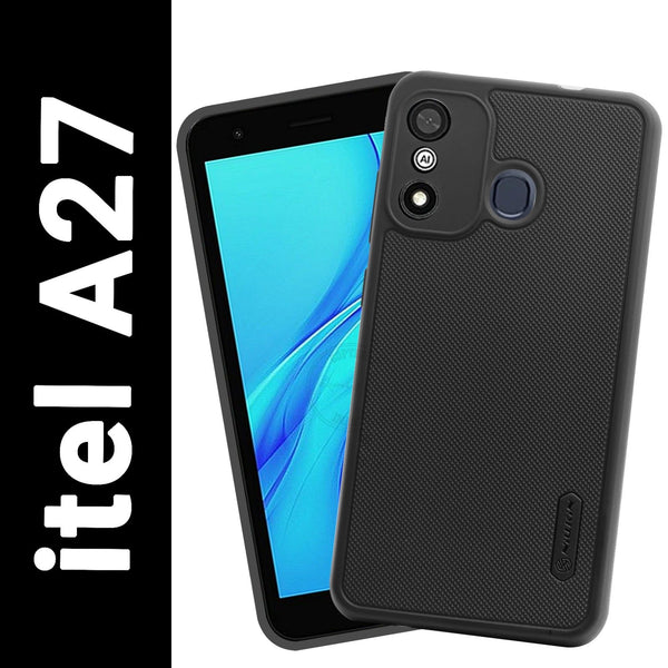 VAKIBO Niukin Dotted Black Coloured Made with Silicon Rubber TPU Back Cover Case Suitable for itel A27