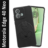 VAKIBO Iron Man Design soft Silicon TPU Back Cover Case With Camera Protection Ring Suitable for Moto Edge 40 Neo