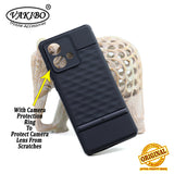 VAKIBO Parallax Design Black Coloured Soft TPU Rubber Back Cover Case With Camera Protection Ring Suitable for Moto Edge 40 Neo