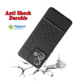 VAKIBO Parallax Design Black Coloured Soft TPU Rubber Back Cover Case With Camera Protection Ring Suitable for Moto Edge 40 Neo