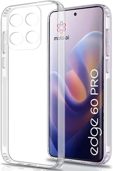 VAKIBO Premium Clear 1.5MM Thick Transparent Soft TPU Rubber Back Cover Case With Camera Protection Suitable for Moto Edge 60 Pro