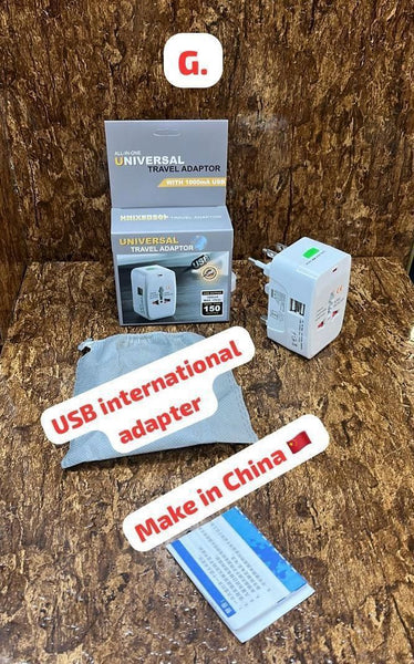 Universal Travel Adapter Plus Charger (with 2 USB)
