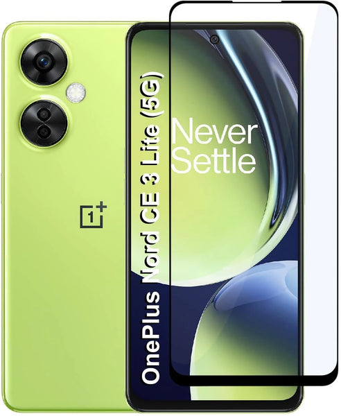 Super Premium Quality Tempered Glass Screen Guard Protector With Black Border Suitable For OnePlus Nord CE3 Lite