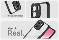 VAKIBO Best Selling Black and Transparent Coloured Made With Soft TPU and Acrylic Back Cover Case With 4 Corner and Camera Protection Suitable for Oppo A5x