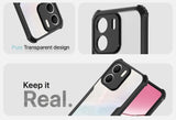 VAKIBO Best Selling Black and Transparent Coloured Made With Soft TPU and Acrylic Back Cover Case With 4 Corner and Camera Protection Suitable for Oppo A5x