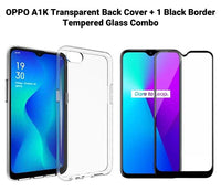 VAKIBO Super Premium Soft TPU Transparent Case With Dustplug,Side Grip,Corner Protection,lanyard Cuts,Camera Protection Suitable for Oppo A1K