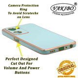 VAKIBO Golden Chrome Border Pista Green Coloured Soft TPU Back Cover Case With Camera Protection Suitable for Oppo A57e