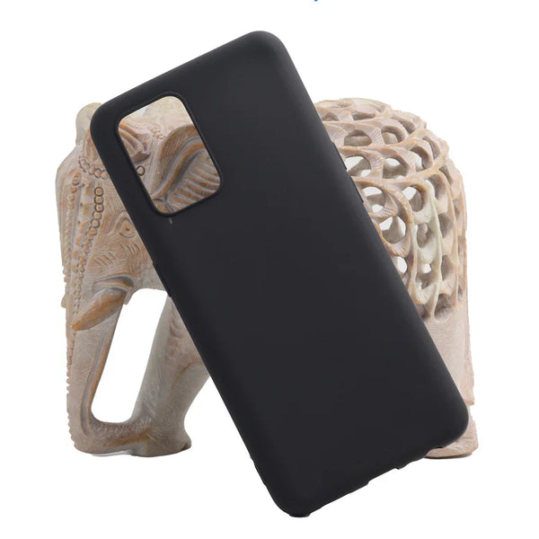 VAKIBO 1.2 MM Thick Black Coloured Soft TPU Rubber Back Cover Case With Camera Protection Ring Suitable for OPPO F19s