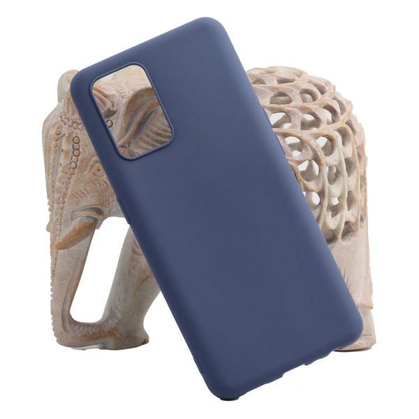 VAKIBO 1.2 MM Thick Blue Coloured Soft TPU Rubber Back Cover Case With Camera Protection Ring Suitable for Oppo F19s