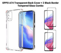 VAKIBO Super Premium Soft TPU Transparent Case With Dustplug,Side Grip,Corner Protection,lanyard Cuts,Camera Protection Suitable for Oppo A74