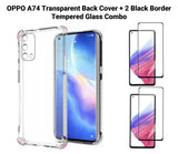 VAKIBO Super Premium Soft TPU Transparent Case With Dustplug,Side Grip,Corner Protection,lanyard Cuts,Camera Protection Suitable for Oppo A74