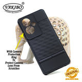 VAKIBO Parallax Design Black Coloured Soft TPU Rubber Back Cover Case With Camera Protection Ring Suitable for Oppo A79 5G