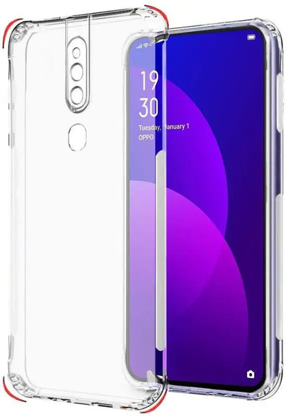 VAKIBO Premium Clear 1.5MM Thick Transparent Soft TPU Rubber Back Cover Case With Camera Protection Suitable for Oppo F11 Pro
