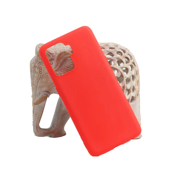 VAKIBO 1.2 MM Thick Red Coloured Soft TPU Rubber Back Cover Case With Camera Protection Ring Suitable for Oppo A94
