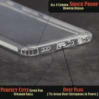VAKIBO Super Premium Soft TPU Transparent Case With Dustplug,Side Grip,Corner Protection,lanyard Cuts,Camera Protection Suitable for Oppo A94