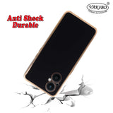 VAKIBO Golden Chrome Border Black Coloured Soft TPU Back Cover Case With Camera Protection Suitable for Oppo F21 Pro