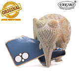 VAKIBO Golden Chrome Border Steel Blue Coloured Soft TPU Back Cover Case With Camera Protection Suitable for Oppo F21s Pro