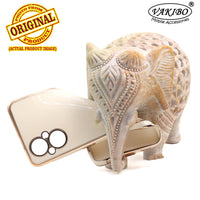 VAKIBO Golden Chrome Border White Coloured Soft TPU Back Cover Case With Camera Protection Suitable for Oppo Reno 7Z