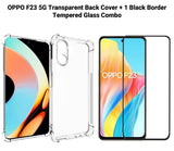 VAKIBO Premium Clear 1.5MM Thick Transparent Soft TPU Rubber Back Cover Case With Camera Protection Suitable for Oppo F23 5G