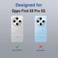 VAKIBO Best Selling Black and Transparent Coloured Made With Soft TPU and Acrylic Back Cover Case With 4 Corner and Camera Protection Suitable for Oppo Find X8 Pro