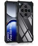 VAKIBO Best Selling Black and Transparent Coloured Made With Soft TPU and Acrylic Back Cover Case With 4 Corner and Camera Protection Suitable for Oppo Find X8 Pro