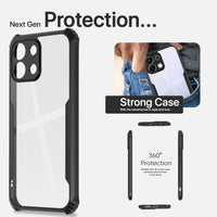 VAKIBO Best Selling Black and Transparent Coloured Made With Soft TPU and Acrylic Back Cover Case With 4 Corner and Camera Protection Suitable for Oppo K13