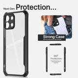 VAKIBO Best Selling Black and Transparent Coloured Made With Soft TPU and Acrylic Back Cover Case With 4 Corner and Camera Protection Suitable for Oppo K13