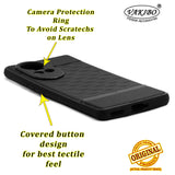VAKIBO Parallax Design Black Coloured Made with Soft Rubber TPU Back Cover Case Camera Protection Ring Suitable for Oppo Reno 10 Pro