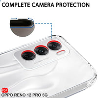 VAKIBO Premium Clear 1.5MM Thick Transparent Soft TPU Rubber Back Cover Case With Camera Protection Suitable for Oppo Reno 12 Pro