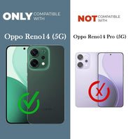VAKIBO Best Selling Black and Transparent Coloured Made With Soft TPU and Acrylic Back Cover Case With 4 Corner and Camera Protection Suitable for Oppo Reno 14