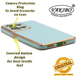 VAKIBO Golden Chrome Border Pista Coloured Soft TPU Back Cover Case With Camera Protection Suitable for Oppo Reno 8