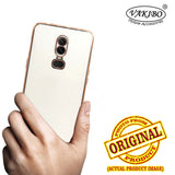 VAKIBO Golden Chrome Border White Coloured Soft TPU Back Cover Case With Camera Protection Suitable for OnePlus 6