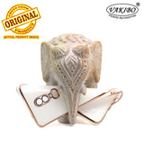 VAKIBO Golden Chrome Border White Coloured Soft TPU Back Cover Case With Camera Protection Suitable for OnePlus 6