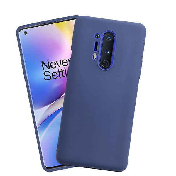 VAKIBO 1.2 MM Thick Blue Coloured Soft TPU Rubber Back Cover Case With Camera Protection Ring Suitable for OnePlus 8 Pro