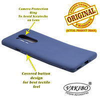 VAKIBO 1.2 MM Thick Blue Coloured Soft TPU Rubber Back Cover Case With Camera Protection Ring Suitable for OnePlus 8 Pro