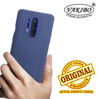 VAKIBO 1.2 MM Thick Blue Coloured Soft TPU Rubber Back Cover Case With Camera Protection Ring Suitable for OnePlus 8 Pro