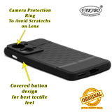 VAKIBO Parallax Design Black Coloured Soft TPU Rubber Back Cover Case With Camera Protection Ring Suitable for OnePlus Nord 2T