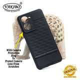 VAKIBO Parallax Design Black Coloured Soft TPU Rubber Back Cover Case With Camera Protection Ring Suitable for OnePlus Nord 2T