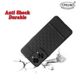 VAKIBO Parallax Design Black Coloured Soft TPU Rubber Back Cover Case With Camera Protection Ring Suitable for OnePlus Nord 2T