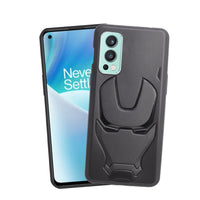 VAKIBO Iron Man 3D Mask Design Soft TPU Back Cover Case With Camera Protection Ring Suitable for One Plus Nord 2