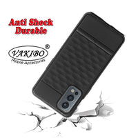 VAKIBO Parallax Design Black Coloured Soft TPU Rubber Back Cover Case With Camera Protection Ring Suitable for OnePlus Nord 2