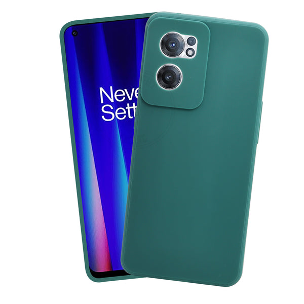 VAKIBO Matte 1.5 MM Thick With Camera Protection Green Coloured Soft TPU Rubber Back Cover Case Suitable for OnePlus Nord CE2