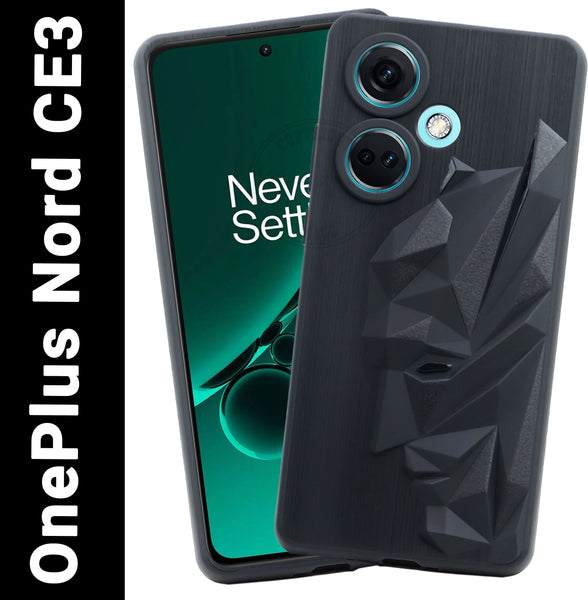 VAKIBO Bat Man 3D Mask Design Black Coloured Soft TPU Back Cover Case With Camera Protection Ring Suitable for OnePlus Nord CE3